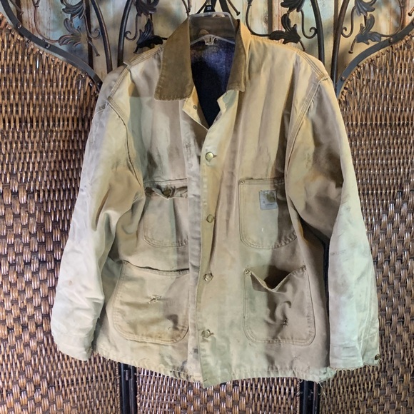 Vintage Carhartt Blanket-Lined Chore Jacket Coat Size 48 - Picture 1 of 8